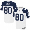 Men Nike Dallas Cowboys &80 LaRon Byrd Elite White Throwback Alternate NFL Jersey