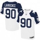 Men Nike Dallas Cowboys &90 Demarcus Lawrence Elite White Throwback Alternate NFL Jersey