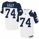 Men Nike Dallas Cowboys &74 Bob Lilly Elite White Throwback Alternate NFL Jersey