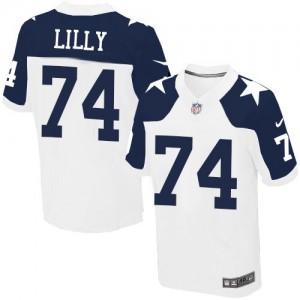 Hommes Nike Dallas Cowboys # 74 Bob Lilly élite blanche Throwback alternent NFL Maillot Magasin