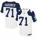 Men Nike Dallas Cowboys &71 Ben Gardner Elite White Throwback Alternate NFL Jersey