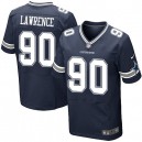 Men Nike Dallas Cowboys &90 Demarcus Lawrence Elite Navy Blue Team Color NFL Jersey
