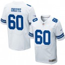 Men Nike Dallas Cowboys &60 Amobi Okoye Elite White NFL Jersey