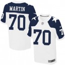 Men Nike Dallas Cowboys &70 Zack Martin Elite White Throwback Alternate NFL Jersey