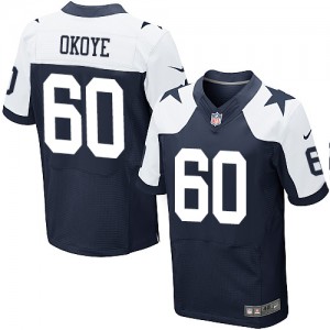Hommes Nike Dallas Cowboys # 60 Amobi Okoye élite bleu marine Throwback alternent NFL Maillot Magasin Hommes Nike Dallas Cowboys # 60 Amobi Okoye élite bleu marine Throwback alternent NFL Maillot Magasin