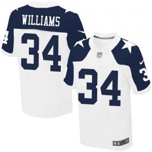 Hommes Nike Dallas Cowboys # 34 Ryan Williams élite blanche Throwback alternent NFL Maillot Magasin