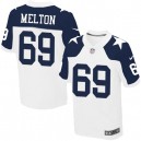 Men Nike Dallas Cowboys &69 Henry Melton Elite White Throwback Alternate NFL Jersey