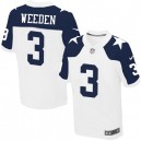 Men Nike Dallas Cowboys &3 Brandon Weeden Elite White Throwback Alternate NFL Jersey
