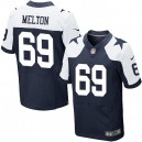 Men Nike Dallas Cowboys &69 Henry Melton Elite Navy Blue Throwback Alternate NFL Jersey