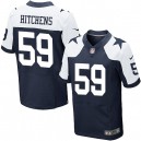 Men Nike Dallas Cowboys &59 Anthony Hitchens Elite Navy Blue Throwback Alternate NFL Jersey