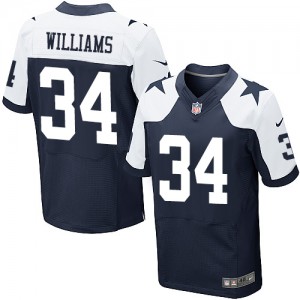 Hommes Nike Dallas Cowboys # 34 Ryan Williams Élite bleu marine Throwback alternent NFL Maillot Magasin