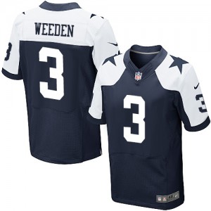 Hommes Nike Dallas Cowboys # 3 Brandon Weeden Élite bleu marine Throwback alternent NFL Maillot Magasin Hommes Nike Dallas Cowboys # 3 Brandon Weeden Élite bleu marine Throwback alternent NFL Maillot Magasin