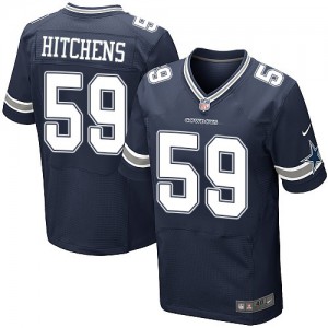 Hommes Nike Dallas Cowboys # 59 Anthony Hitchens Élite bleu marine équipe NFL Maillot Magasin de couleur