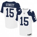 Men Nike Dallas Cowboys &15 Devin Street Elite White Throwback Alternate NFL Jersey