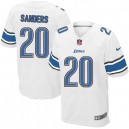 Men Nike Detroit Lions &20 Barry Sanders Elite White NFL Jersey