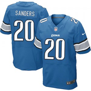 Hommes Nike Detroit Lions # 20 Barry Sanders Élite Light Bleu équipe couleur NFL Maillot Magasin