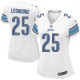 Women Nike Detroit Lions &25 Mikel Leshoure Elite White NFL Jersey