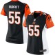 Women Nike Cincinnati Bengals &55 Vontaze Burfict Elite Black Team Color NFL Jersey