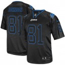 Men Nike Detroit Lions &81 Calvin Johnson Elite Lights Out Black NFL Jersey