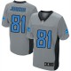 Men Nike Detroit Lions &81 Calvin Johnson Elite Grey Shadow NFL Jersey