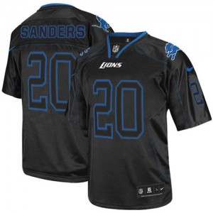 Hommes Nike Detroit Lions # 20 Barry Sanders élite Lights Out noir NFL Maillot Magasin