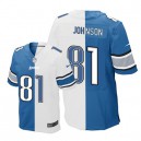 Men Nike Detroit Lions &81 Calvin Johnson Elite Team/Road Two Tone NFL Jersey
