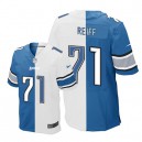Men Nike Detroit Lions &71 Riley Reiff Elite Team/Road Two Tone NFL Jersey