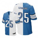 Men Nike Detroit Lions &25 Mikel Leshoure Elite Team/Road Two Tone NFL Jersey