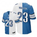 Men Nike Detroit Lions &23 Chris Houston Elite Team/Road Two Tone NFL Jersey