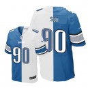 Men Nike Detroit Lions &90 Ndamukong Suh Elite Team/Road Two Tone NFL Jersey
