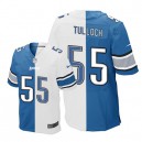Men Nike Detroit Lions &55 Stephen Tulloch Elite Team/Road Two Tone NFL Jersey