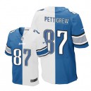 Men Nike Detroit Lions &87 Brandon Pettigrew Elite Team/Road Two Tone NFL Jersey