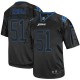 Men Nike Detroit Lions &51 Dominic Raiola Elite Lights Out Black NFL Jersey