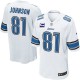 Youth Nike Detroit Lions &81 Calvin Johnson Elite White C Patch NFL Jersey