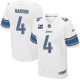 Men Nike Detroit Lions &4 Jason Hanson Elite White C Patch NFL Jersey