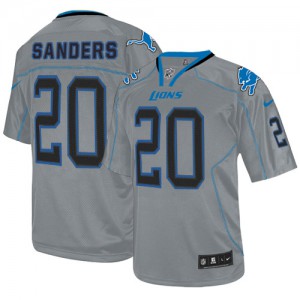 Hommes Nike Detroit Lions # 20 Barry Sanders élite Lights Out gris NFL Maillot Magasin