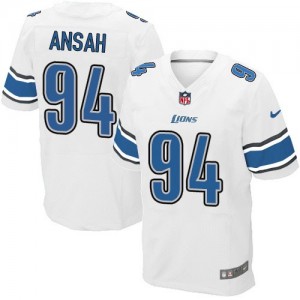 Hommes Nike Detroit Lions # 94 Ansah Ziggy Élite blanc NFL Maillot Magasin