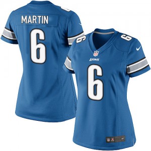 Femmes Nike Detroit Lions # 6 Sam Martin Élite Light Bleu équipe couleur NFL Maillot Magasin