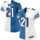 Women Nike Detroit Lions &21 Reggie Bush Elite Team/Road Twon Tone NFL Jersey