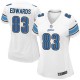 Women Nike Detroit Lions &83 Pat Edwards Elite White NFL Jersey