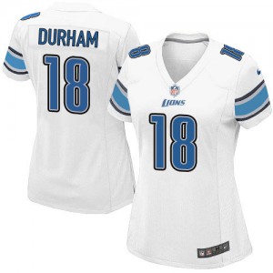 Femmes Nike Detroit Lions # 18 Kris Durham Élite blanc NFL Maillot Magasin