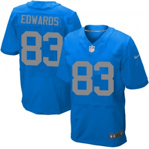 Hommes Nike Detroit Lions # 83 Pat Edwards Élite bleu remplaçant NFL Maillot Magasin