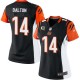 Women Nike Cincinnati Bengals &14 Andy Dalton Elite Black Team Color C Patch NFL Jersey