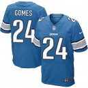 Men Nike Detroit Lions &24 DeJon Gomes Elite Light Blue Team Color NFL Jersey