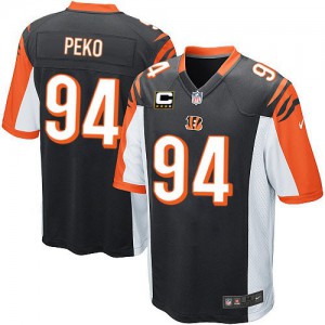 Jeunesse Nike Cincinnati Bengals # 94 Domata Peko Élite noire couleur C Patch NFL maillot de l'équipe Jeunesse Nike Cincinnati Bengals # 94 Domata Peko Élite noire couleur C Patch NFL maillot de l'équipe