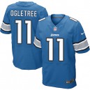 Men Nike Detroit Lions &11 Kevin Ogletree Elite Light Blue Team Color NFL Jersey