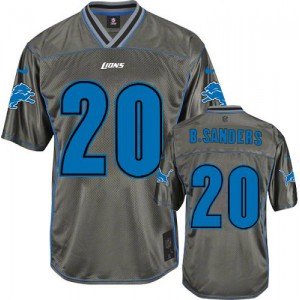 Jeunes Lions de Detroit Nike # 20 Barry Sanders Élite gris Vapor NFL Maillot Magasin