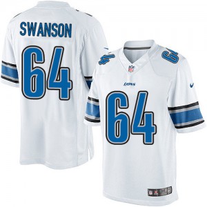 Jeunes Lions de Detroit Nike # 64 Travis Swanson Élite blanc NFL Maillot Magasin