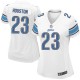 Women Nike Detroit Lions &23 Chris Houston Elite White NFL Jersey