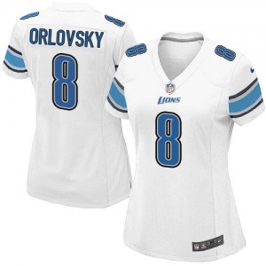 Femmes Nike Detroit Lions # 8 Dan Orlovsky Élite blanc NFL Maillot Magasin